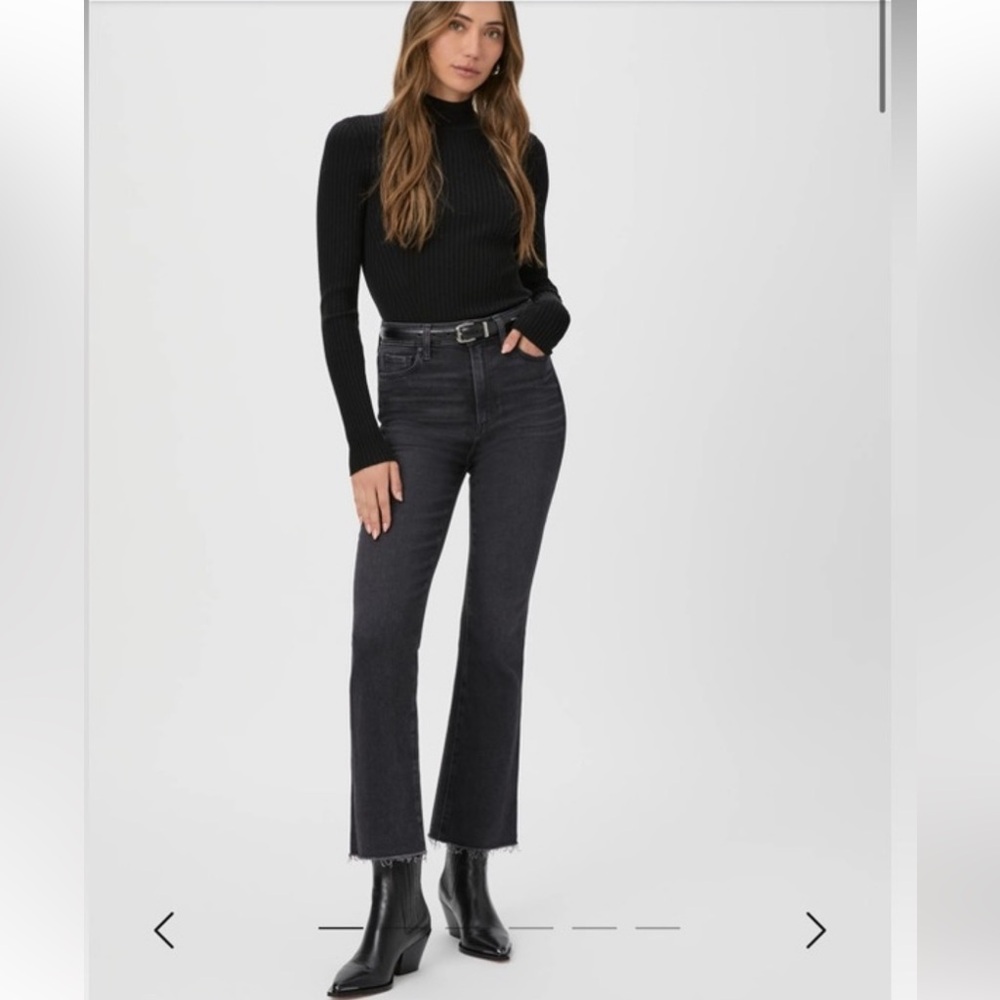 PAIGE Black Claudine Flare Jeans